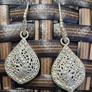Artisan Collection of Bali Sterling Silver Dangle Earrings